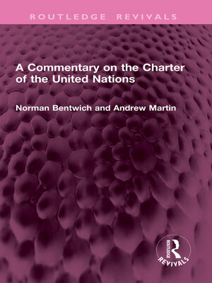 cover image of A Commentary on the Charter of the United Nations